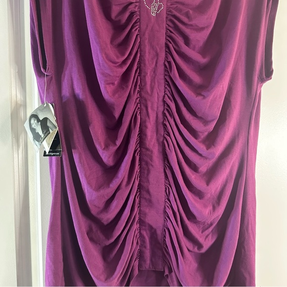 Baby Phat Purple Y2K Embellished Studded Top 1X NWT - Picture 8 of 10